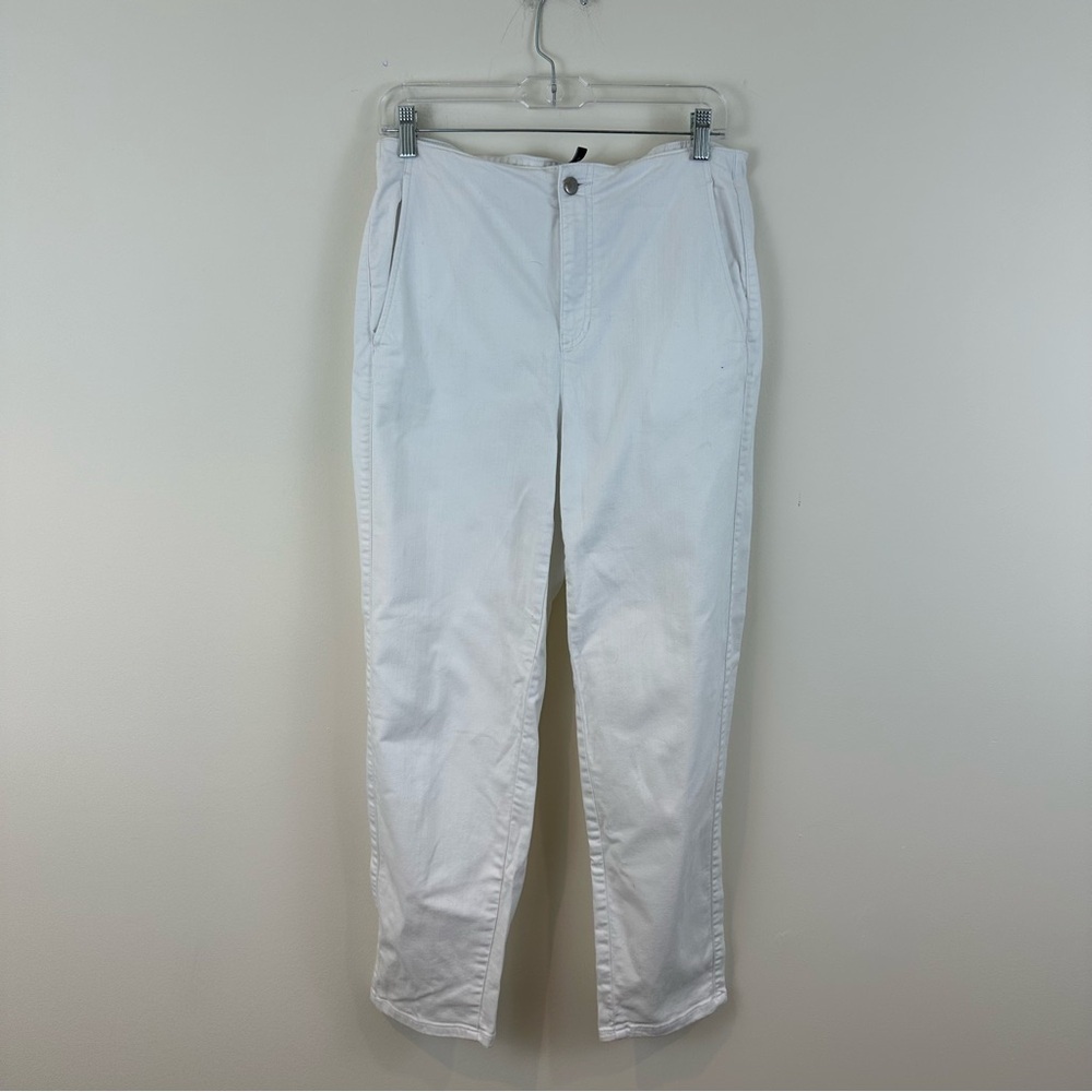Eileen Fisher White Skinny Leg Denim Jeans Size Small Women's